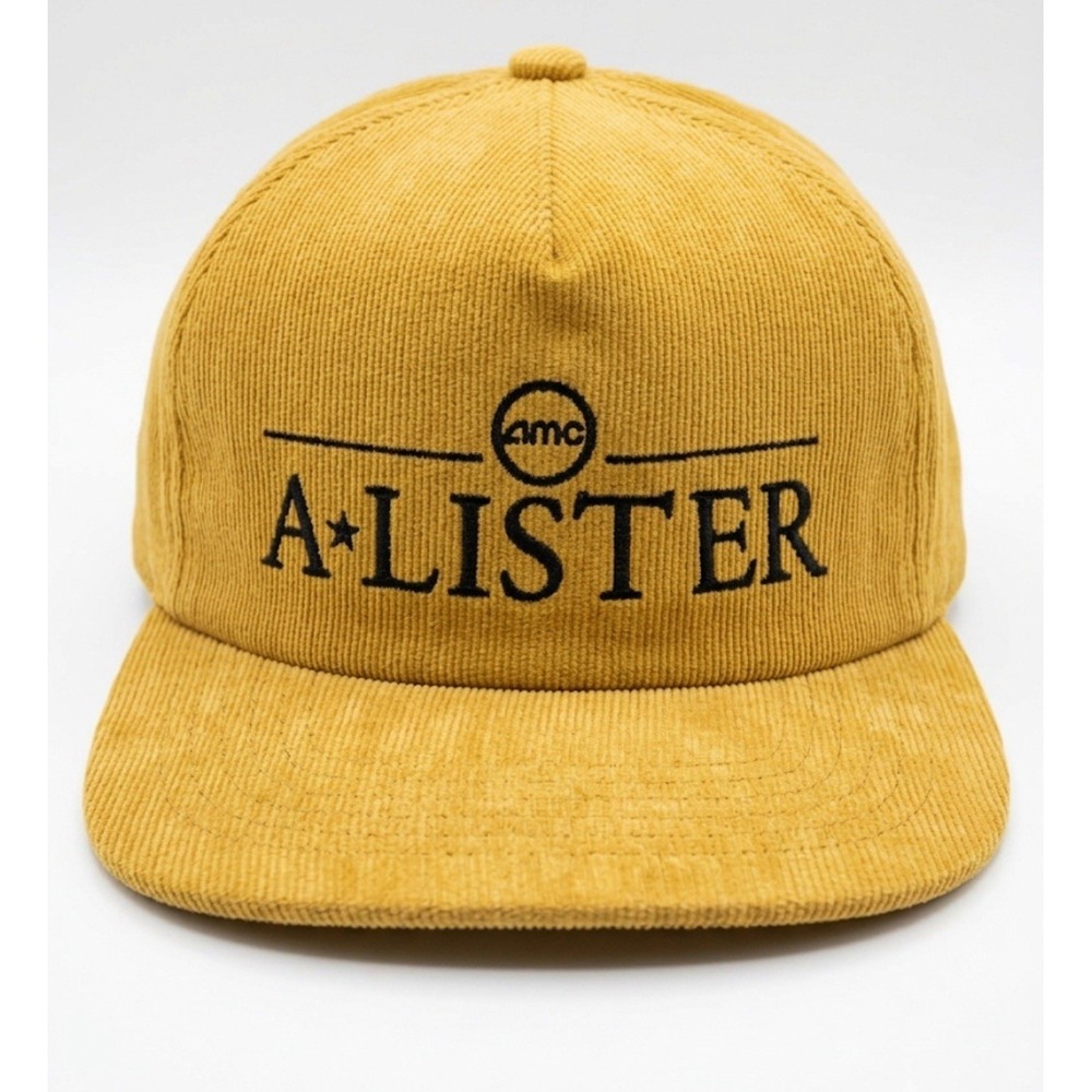 AMC A-Lister Parody Hat Yellow Corduroy Snapback Cap 3 Movies A Week Movie Club